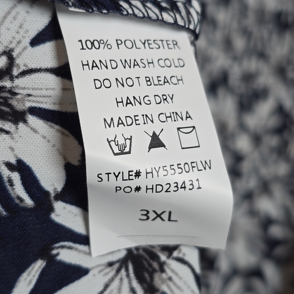 Baltic Born Women's Floral Navy Petal Smocked Ruffle Midi Dress Size 3X New - Picture 10 of 16